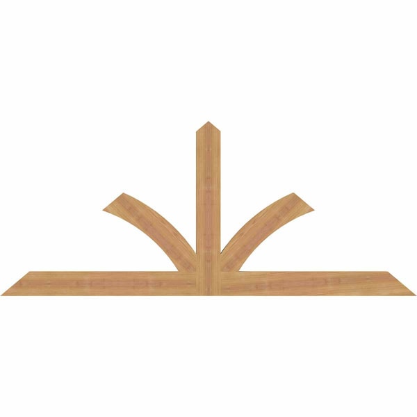 Ekena Millwork Richland Timber Gable Bracket, Western Red Cedar, 60"W x 25"H x 1 1/2"D x 3 1/2"F, 10/12 Pitch GBW060X25X0204RIC00SWR - main